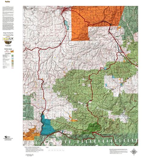Oregon Hunting Unit 49 Ukiah Land Ownership Map By Huntdata Llc