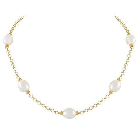 Doyenne Aaa White Freshwater Pearl 18ct Gold Vermeil Necklace