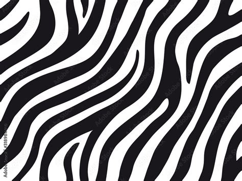 Vecteur Stock Zebra Stripes Seamless Pattern Tiger Stripes Skin Print