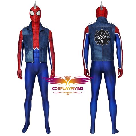 Cosplayflying Buy Marvel Spider Man Ps4 Spider Punk Suit Jumpsuit