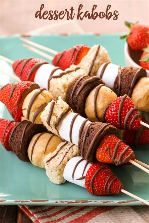 Easy party cake that tastes just like a cookie! Dessert Kabobs