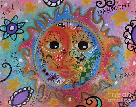 Sun And Moon Painting By Pristine Cartera Turkus