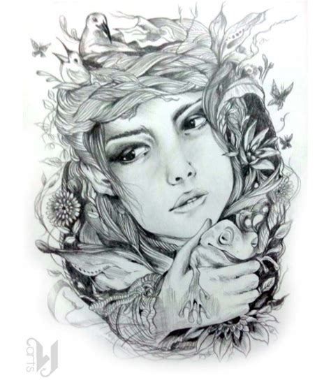 Vj Arts Mother Nature Pencil Sketch Buy Vj Arts Mother Nature Pencil