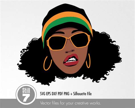 African American Woman Svg 2 With Sunglasses Svg Cutting