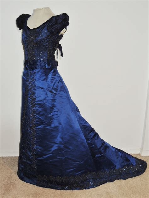 All The Pretty Dresses Blue 1880s Evening Gown By Worth