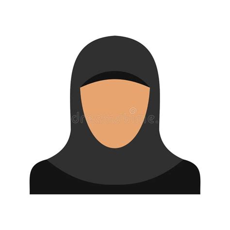 Arabic Woman Icon Flat Style Stock Vector Illustration Of Cloth