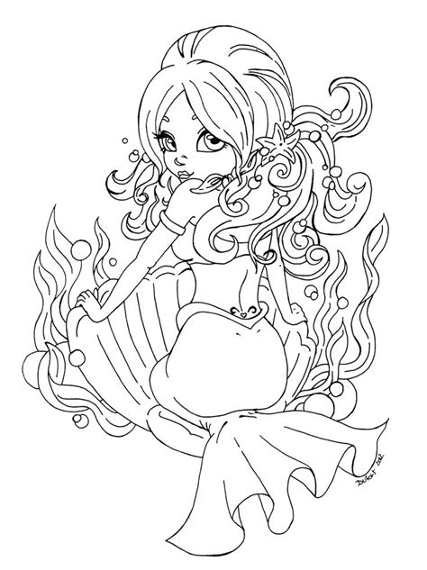 Anime Girl Mermaid Coloring Pages Coloring Pages