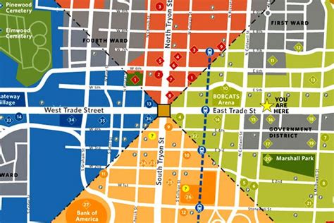 How They Divided The Charlotte Downtown Map For Wayfinding Purposes