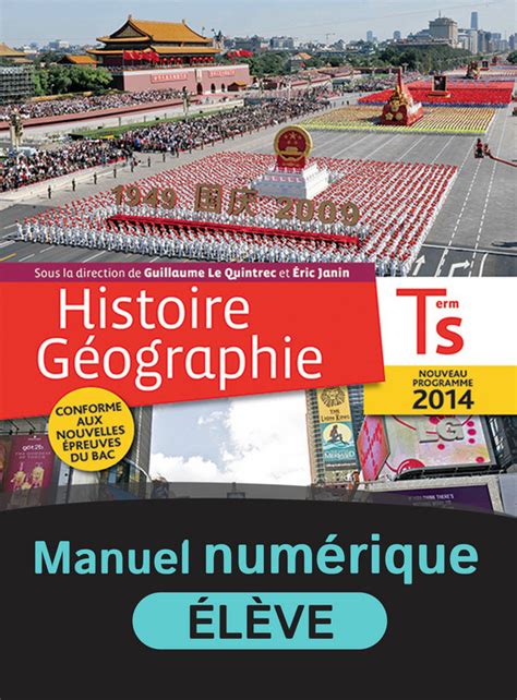 Histoire Géographie Term S Le Quintrecjanin Manuel Numérique élève