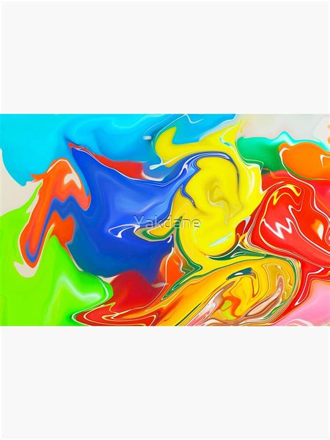 Art Rainbow Color Splash Brush Strokes Paint Abstract Poster For