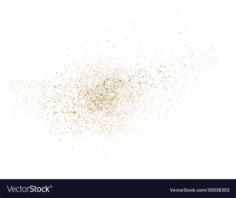 Gold Glitter Splash On White Background Bright Vector Image