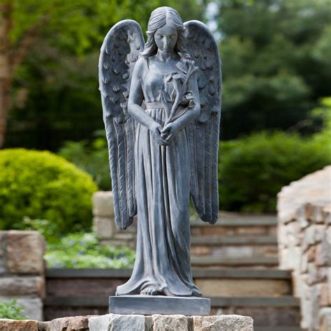 Alfresco Home Standing Angel Garden Statue Angel Garden Statues