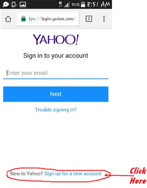 It offers large storage capacity (up to 50 gb) with the option to buy more on the line. Yahoo Mail Mobile Sign Up | Create A New Account Free ...