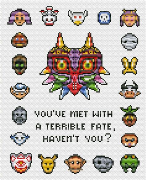The Legend Of Zelda Majoras Mask Cross Stitch Funny Geeky Cross