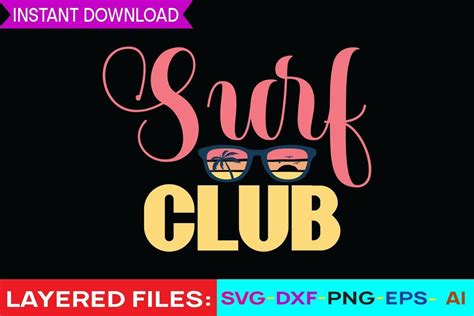 Surf Club Svg Cut File Graphic By Roni Designer · Creative Fabrica