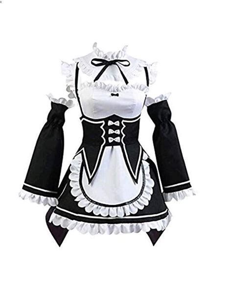 Buy Re Zero Rem Ram Girls Black White Maid Costume Lolita Dress Anime