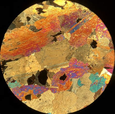 Websterite In Thin Section Clinopyroxene And Orthopyroxene With Few