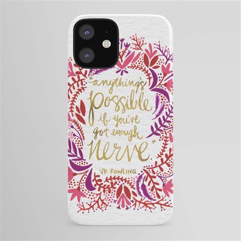 Anythings Possible Gold And Red Iphone Case By Catcoq Society6