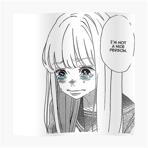 Anime Girl Crying Poster For Sale By Fennnnnn Redbubble
