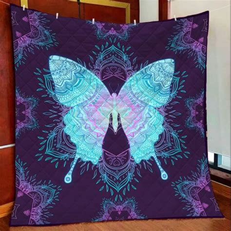 Butterfly Mandala Neon Quilt Tien Stores Shop For Custom T Shirts