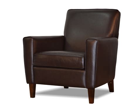 Genuine Espresso Brown Leather Accent Chair Club Chair