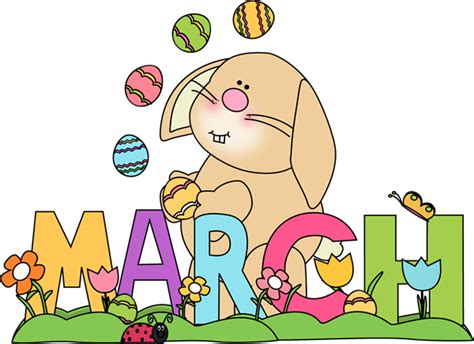 Month Of March Easter Bunny March Month Months In A Year Clip Art