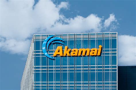 Akamai Technologies Headquarters And Trademark Logo Editorial Stock