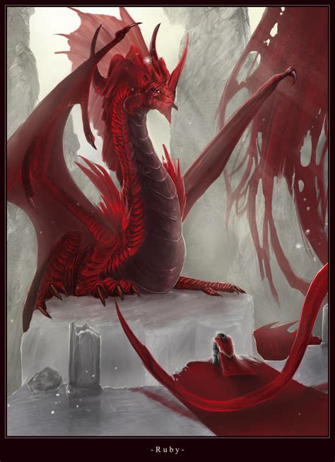 Ruby Dragon By Majungatholus On Deviantart