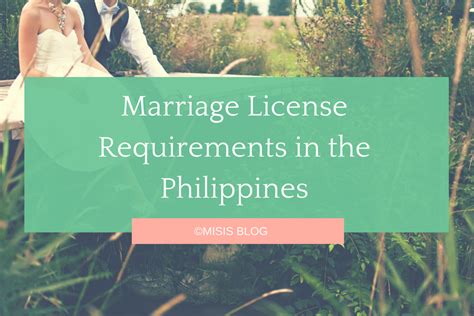 Marriage License Requirements In The Philippines