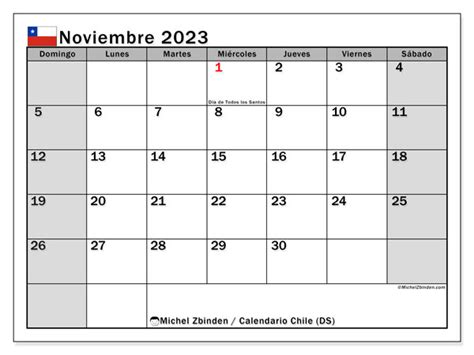Calendario Noviembre 2023 Chile Michel Zbinden Es