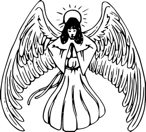 Praying Angel With Halo Transparent Png Stickpng