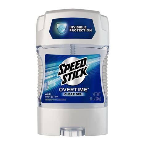 Speed Stick Mens Overtime Clear Gel Antiperspirant And Deodorant 3