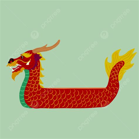 Dragon Boat Festive PNG Transparent Dragon Boat Hand Painted Dragon