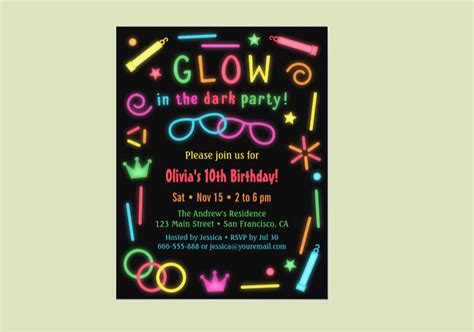 Glow Party Invitation 14 Examples Format Pdf Examples