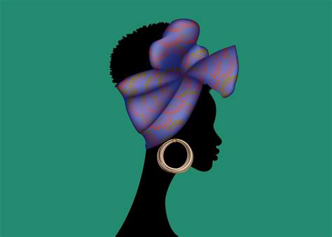 Portrait African Woman Wears Bandana For Curly Hairstyles Shenbolen Ankara Head Wrap Women