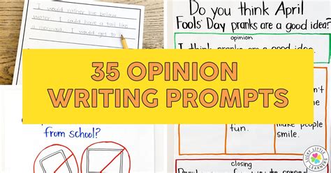 35 Opinion Writing Prompts For 2nd Grade Lucky Little Learners