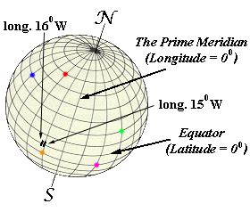 Lines Of Latitude And Longitude Labeled