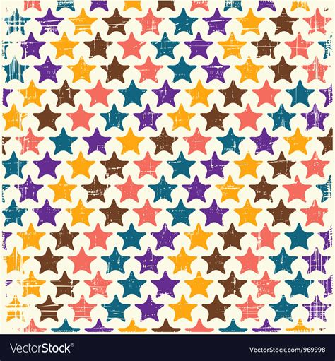 Retro Seamless Stars Pattern Royalty Free Vector Image