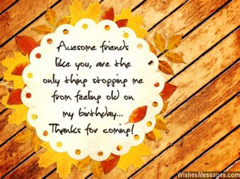 Thank You Messages For Coming To A Birthday Party Quotes And Notes