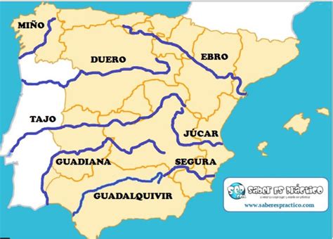Tiempo De Español Mapa De Los Principales RÍos De EspaÑa