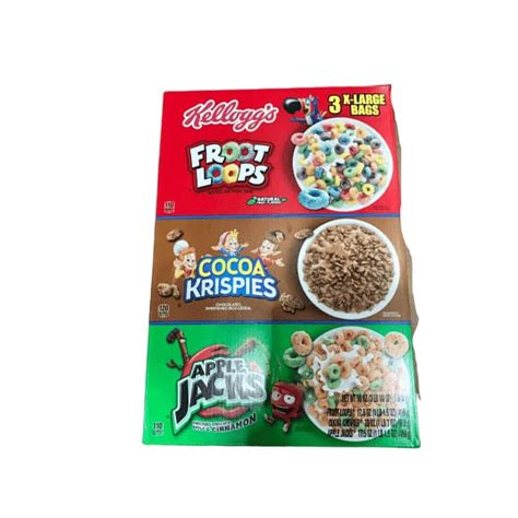 Kelloggs Tri Fun Cereal Pack 3625 Lbs Shelhealth
