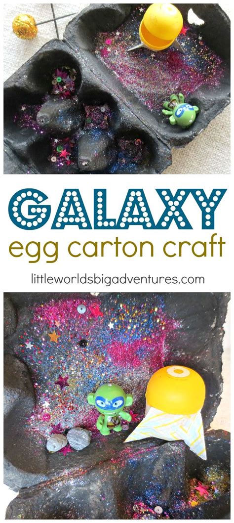 Egg Carton Galaxy Craft For Preschoolers Little Worlds Galaxy