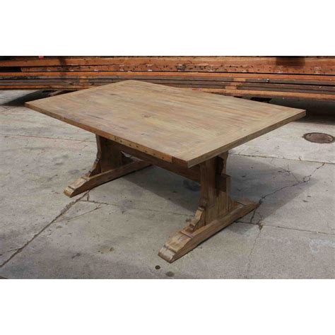 Santa Barbara Dining Trestle Table Built In Reclaimed Lumber Chunky
