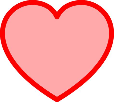 Red Heart Outline Clipart Clipart Best