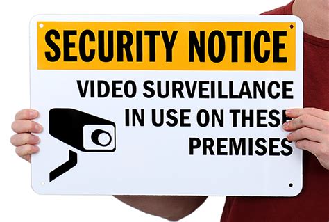 Security Notice Video Surveillance In Use On Premises Sign Sku K 1289