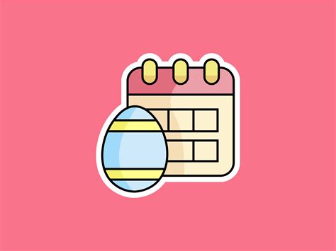 Easter Calendar Illustrations Graphic By Sweetmangodsn · Creative Fabrica