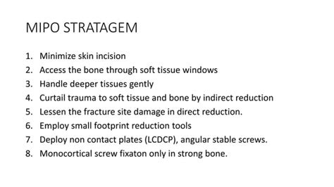 Minimally Invasive Percutaneous Osteosynthesis