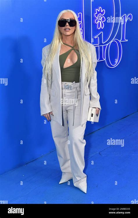 Christina Aguilera Attends Dior Mens Spring 2023 Collection Show
