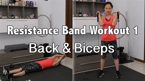 Back And Biceps Resistance Band Superset Circuit Workout Youtube