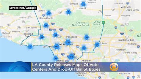 Where To Vote La County Releases Maps Of Vote Centers Drop Off Ballot